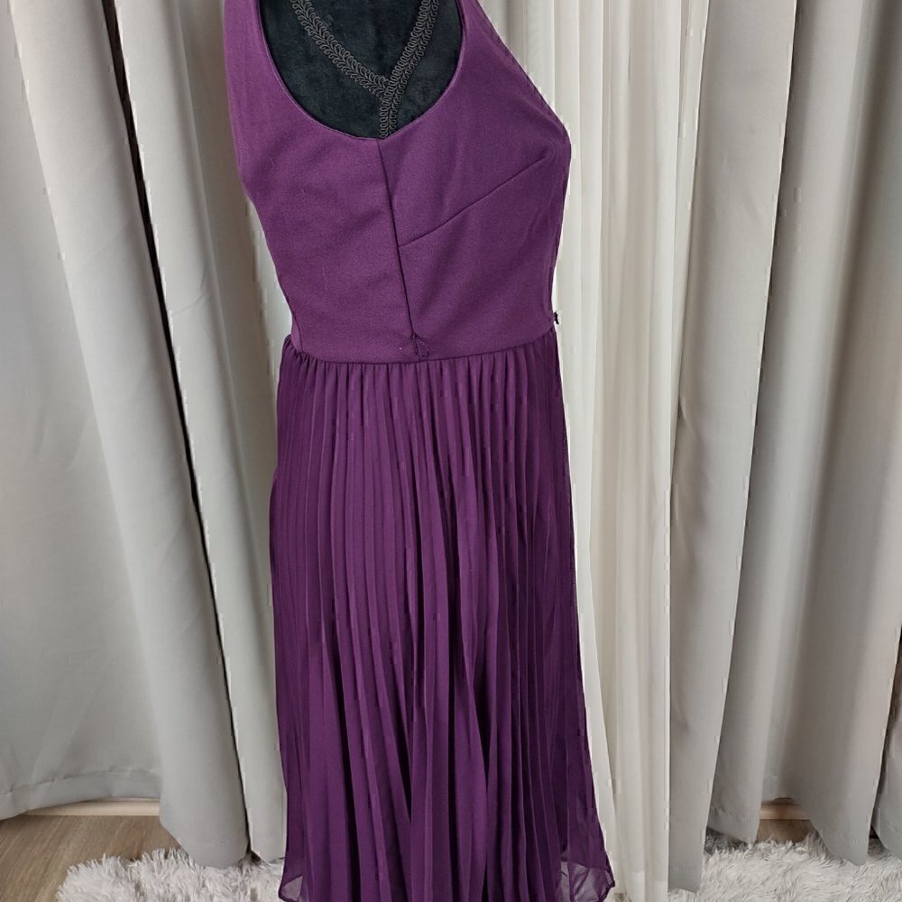 Shelby & Palmer Purple Pleated Dress Size 6 - Picture 4 of 11